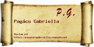 Pagács Gabriella névjegykártya